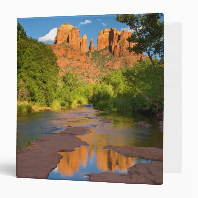 River at Red Rock Crossing, Arizona 3 Ring Binder (Front/Inside)