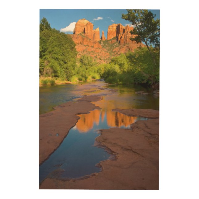 River at Red Rock Crossing, Arizona Wood Wall Art (Front)