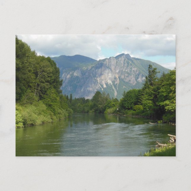River at the Foot of Mt. Si Postcard (Front)