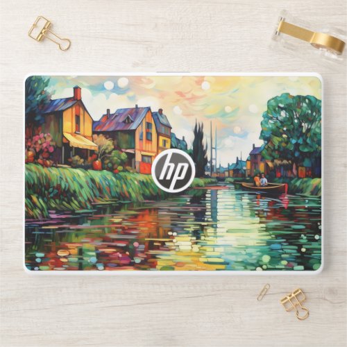 River Bank Impressionism HP Laptop Skin