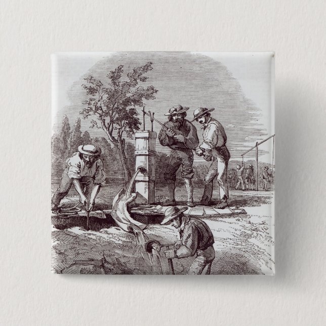 River-bed claim on the Turon Pinback Button (Front)