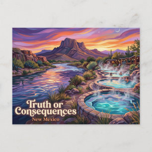 River Bend Hot Springs USA Postcard