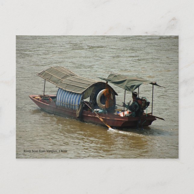 River boat from Yangtze. Postcard (Front)