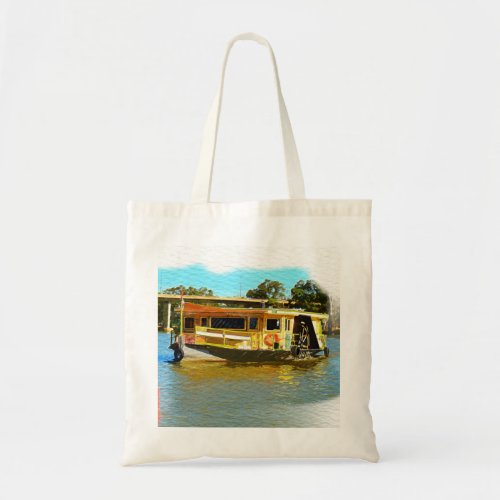 River Boat Watercolour Budget Totebag Tote Bag