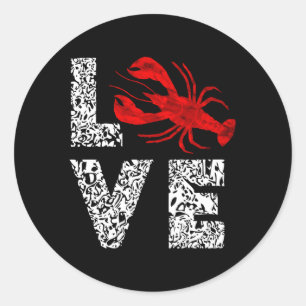 River Cajun Crawfish Crayfish Seafood Crab Boils D Classic Round Sticker