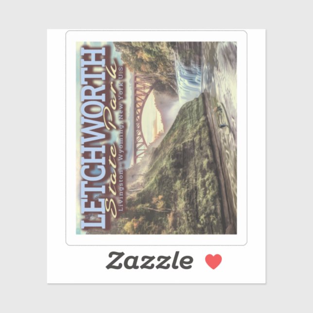 RIVER CANOEING - LETCHWORTH STATE PARK - NEW YORK STICKER (Sheet)