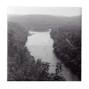 River Circle Ceramic Tile