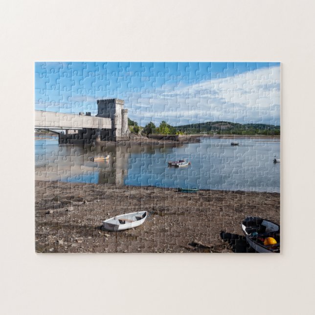 River Conwy Rail Bridge and Tower Jigsaw Puzzle (Horizontal)