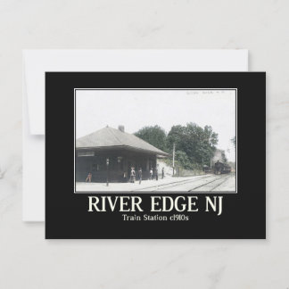 River Edge NJ Train Station 1910s Vintage Inspired Postcard