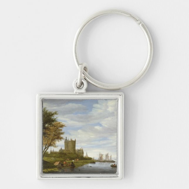 River Estuary with a castle Keychain (Front)