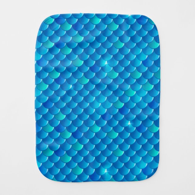 river fish scales burp cloth (Front)
