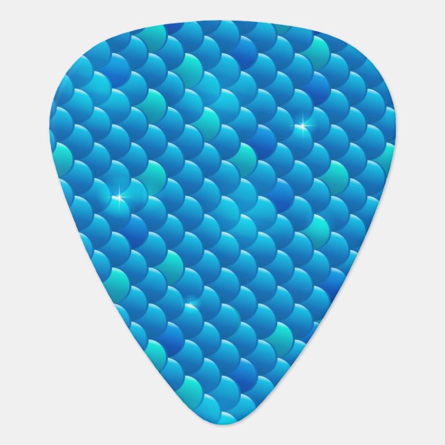 river fish scales guitar pick (Front)