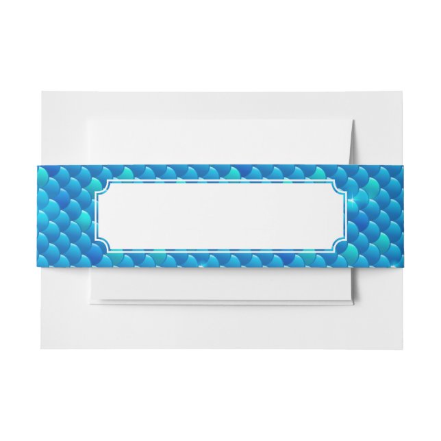 river fish scales invitation belly band (Front Example)