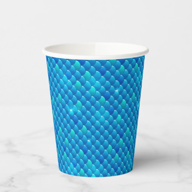 river fish scales paper cups (Left)