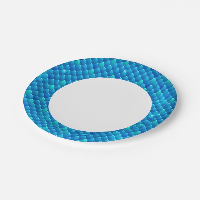 river fish scales paper plates (Angled)