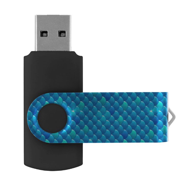 river fish scales USB flash drive (Opened)