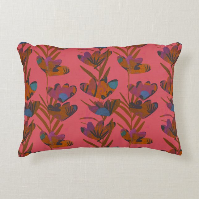 River Flowers Accent Pillow (Front)
