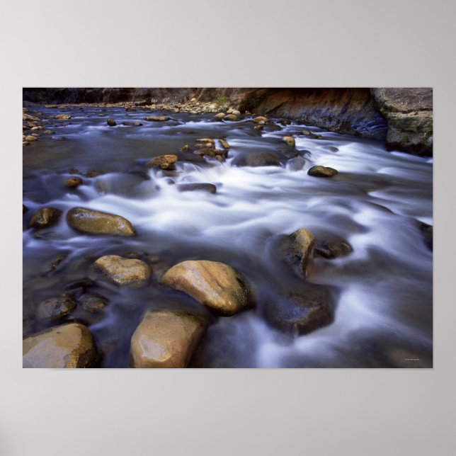 River flowing over rocks, Virgin River, Utah Poster (Front)