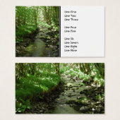 River flowing through woodland. (Front & Back)
