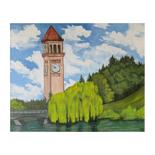 River Front Park View  Acrylic Print (Front)