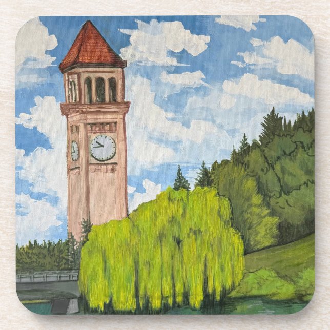 River Front Park View Beverage Coaster (Front)