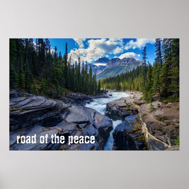 River - Green forest - Rock - Quote Mix Poster (Front)