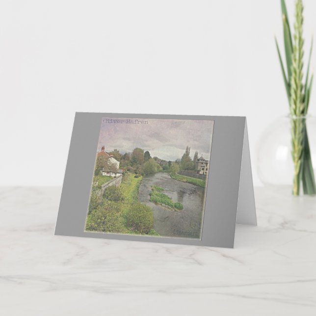 River Hafren in Newtown, Powys Card (Front)