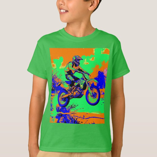 River Hopping - Motocross Rider  T-Shirt (Front)