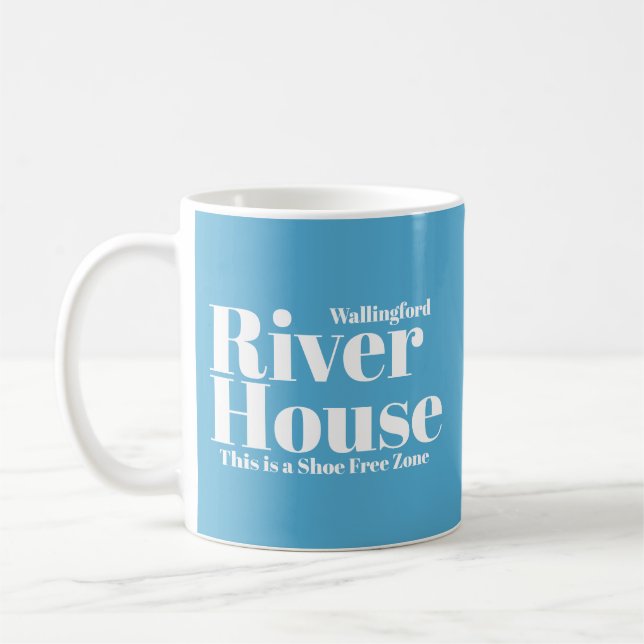 River House Shoe Free Zone Personalized Coffee Mug (Left)