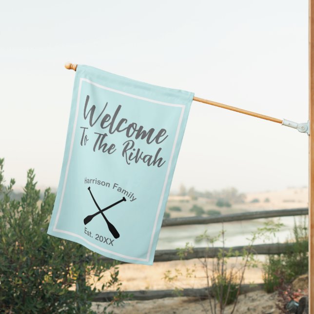 River House Welcome To The Rivah Custom Name House Flag (Insitu (Back))