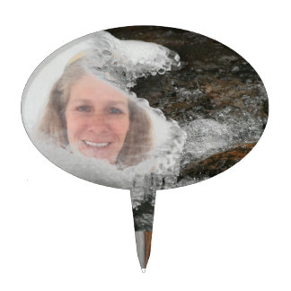 River Icicles Photo Frame Cake Topper