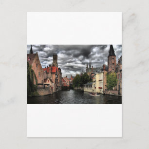 River in Bruges City, Belguim Postcard