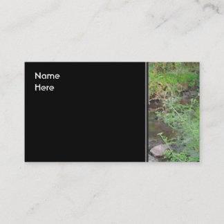 River in woodland. business card