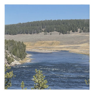 River in Yellowstone National Park Faux Canvas Print