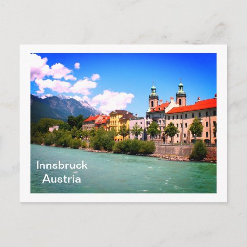 River Inn Innsbruck Austria Postcard