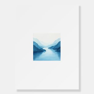 River Inside – Minimal Abstract River Art Foam Board