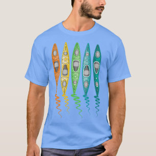 River Kayaking Lake Kayak Trip Boating Colorful Ka T-Shirt