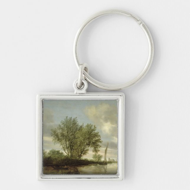 River Landscape, 1645 Keychain (Front)