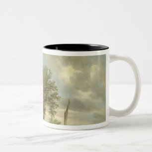 River Landscape, 1645 Two-Tone Coffee Mug