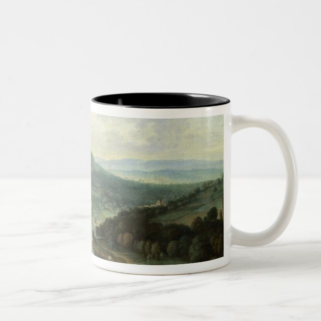 River Landscape, 1697 Two-Tone Coffee Mug (Right)