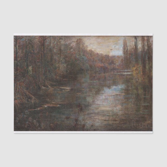 River Landscape by Julia Beck Tissue Paper (Front)