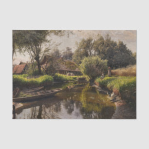 River Landscape in the Spreewald by Peder Monsted Tissue Paper
