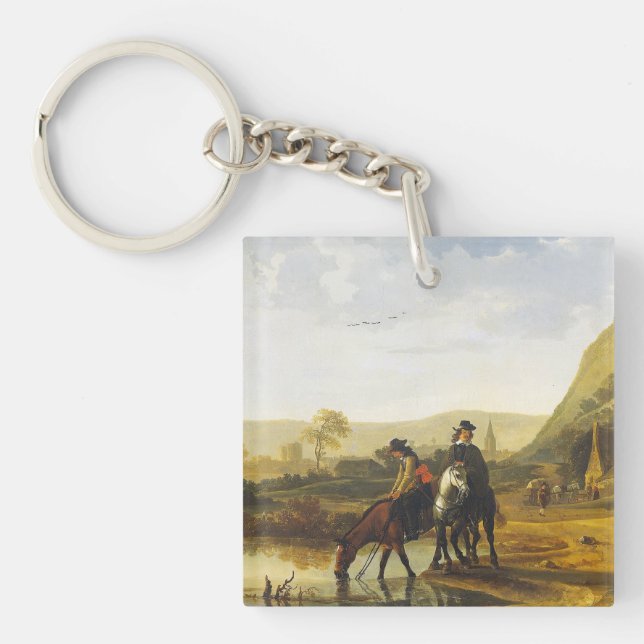 River landscape with riders Aelbert Cuyp   Keychain (Front)
