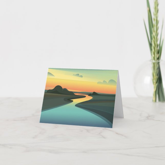 River landscapes thank you card (Front)