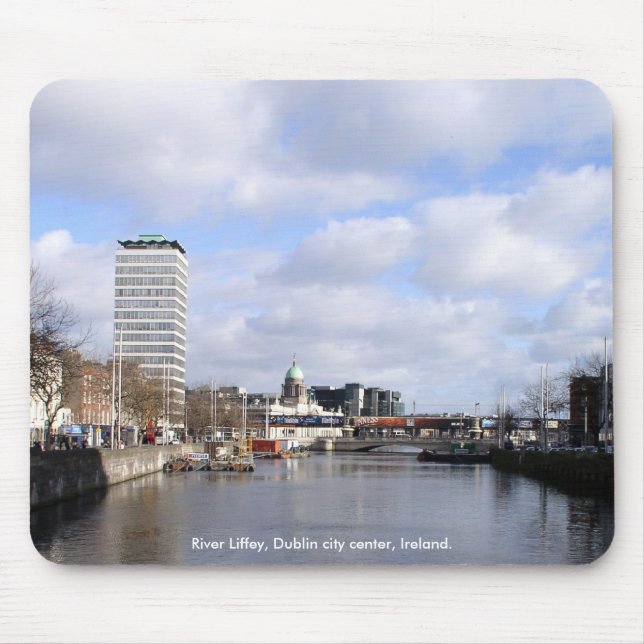 River Liffey, Liberty Hall & Customs House Mouse Pad (Front)