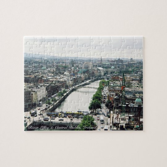 River Liffey puzzle, Dublin city Ireland panorama Jigsaw Puzzle