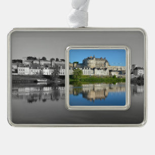 River Loire at Amboise in France Postcard Square S Christmas Ornament