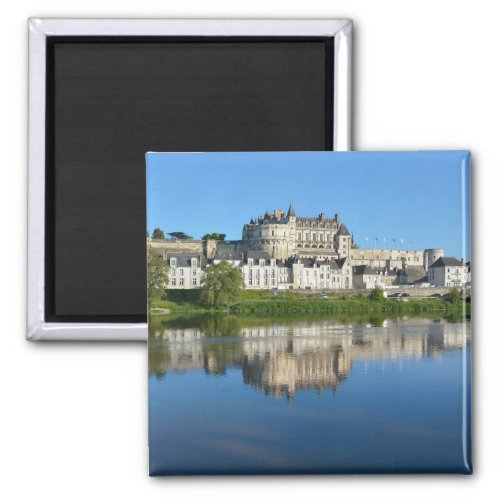 River Loire at Amboise in France Postcard Square S Magnet
