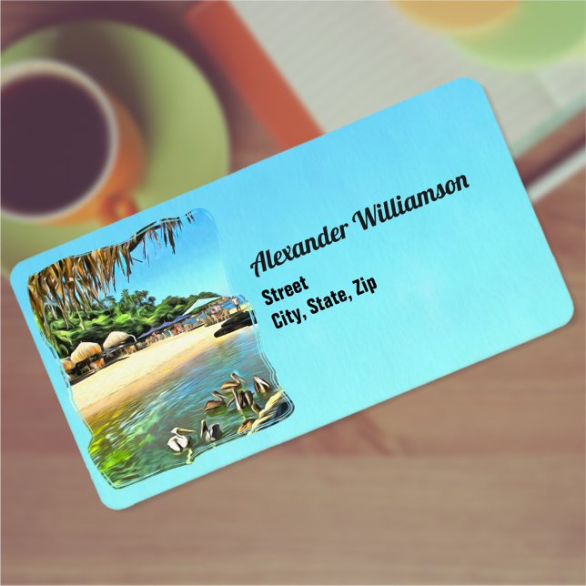 River Meets Ocean 0330 Address Label (Creator Uploaded)