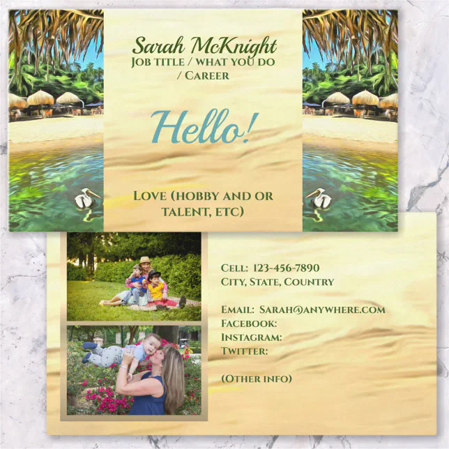 River Meets Ocean 0330 Calling Card | Zazzle